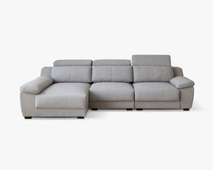 佐伊L型貓抓布沙發｜滑軌坐墊 × 可調頭枕 × 耐磨防潑水 × 左右型–擇木深耕