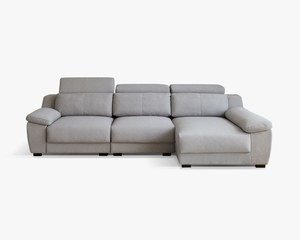 佐伊L型貓抓布沙發｜滑軌坐墊 × 可調頭枕 × 耐磨防潑水 × 左右型–擇木深耕