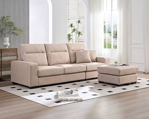 洛塔 L 型布沙發（三色）｜超細纖維科技布 × 高彈支撐坐墊 × 小宅舒適推薦 – 方願系列