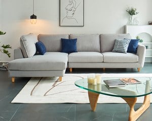 擇木深耕-北歐微光L型貓抓布沙發(左/右型)