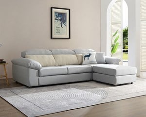 多麗絲 L型涼感布沙發｜清新機能涼感布 × 高密度彈力坐墊 × 可拆洗布套 – 擇木深耕系列