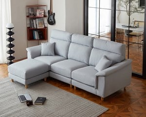 〔蕾貝卡 L 型涼感布沙發〕｜機能涼感紗 × 防潑水耐磨 × 左右型自由配置 – 擇木深耕