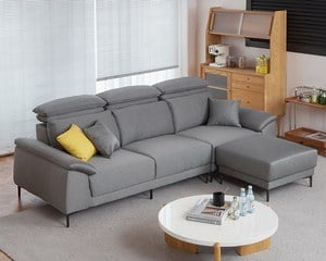 泰森 L 型涼感布沙發｜冰爽涼感布 × 高回彈坐墊 × 十年骨架保固 – 擇木深耕系列