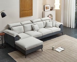 〔克蘿伊 L 型貓抓布沙發〕｜防潑水貓抓布 × 可調式頭靠 × 左右型空間配置 – 擇木深耕