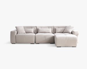 達芙妮 L 型貓抓布沙發｜防潑水 × SGS 檢驗 × 模組自由組合