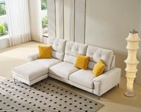 貝兒娜L型貓抓布沙發｜耐磨防潑水 × 可拆洗布套 × 左右移動腳椅 – 擇木深耕