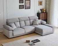 莫爾L型貓抓布沙發｜耐磨防潑水 × 滑軌式坐墊 × 左右型可選–擇木深耕