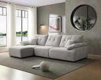 雪菲爾L型布沙發｜耐磨防潑水 × 可拆洗布套 × 兩段式背靠 – 擇木深耕