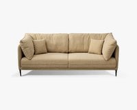 維納恩 三人座涼感布沙發｜清新機能涼感布 × 高密度彈力坐墊 × 金屬高腳設計 – 擇木深耕系列