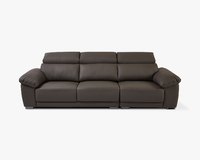 巴比倫 一字型真皮沙發｜歐洲進口頭層牛皮 × 可調式頭靠 × 十年骨架保固 – 擇木深耕系列