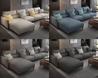 麗塔 L 型布沙發(四色可選)|方願