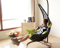 YKS-月牙彎單人休閒吊籃椅