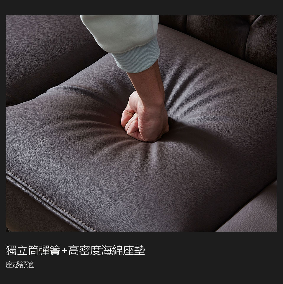 豪華法式三人座皮沙發