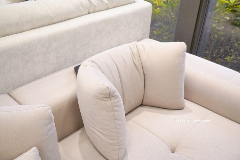 達芙妮L型貓抓布沙發｜左右微彎的靠背設計