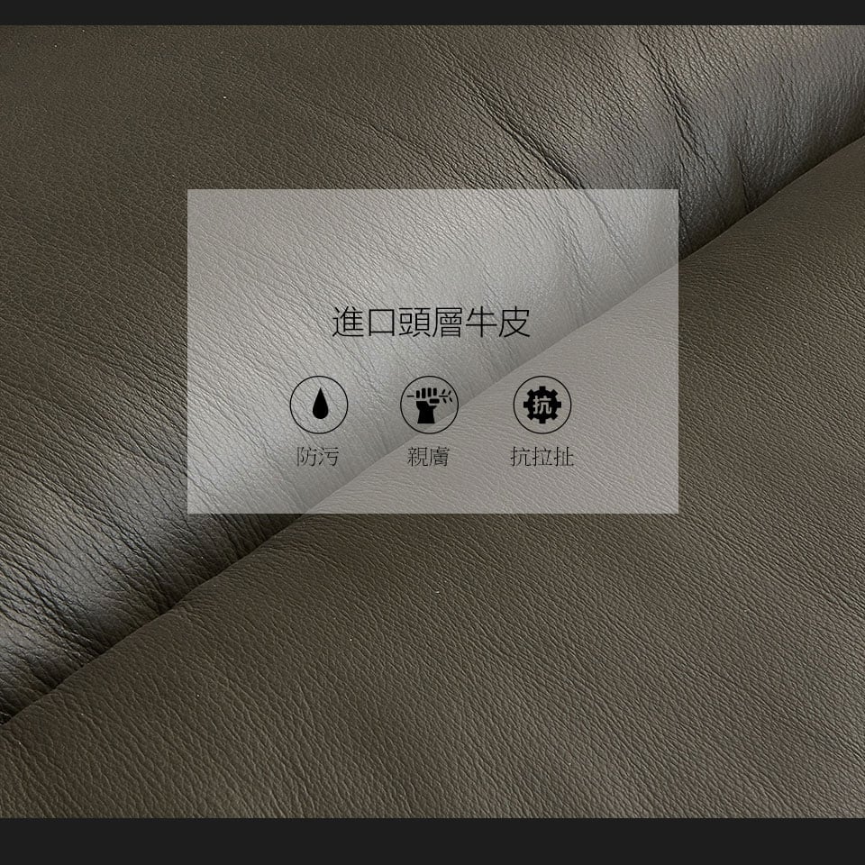 拉吉歐三人座真皮沙發