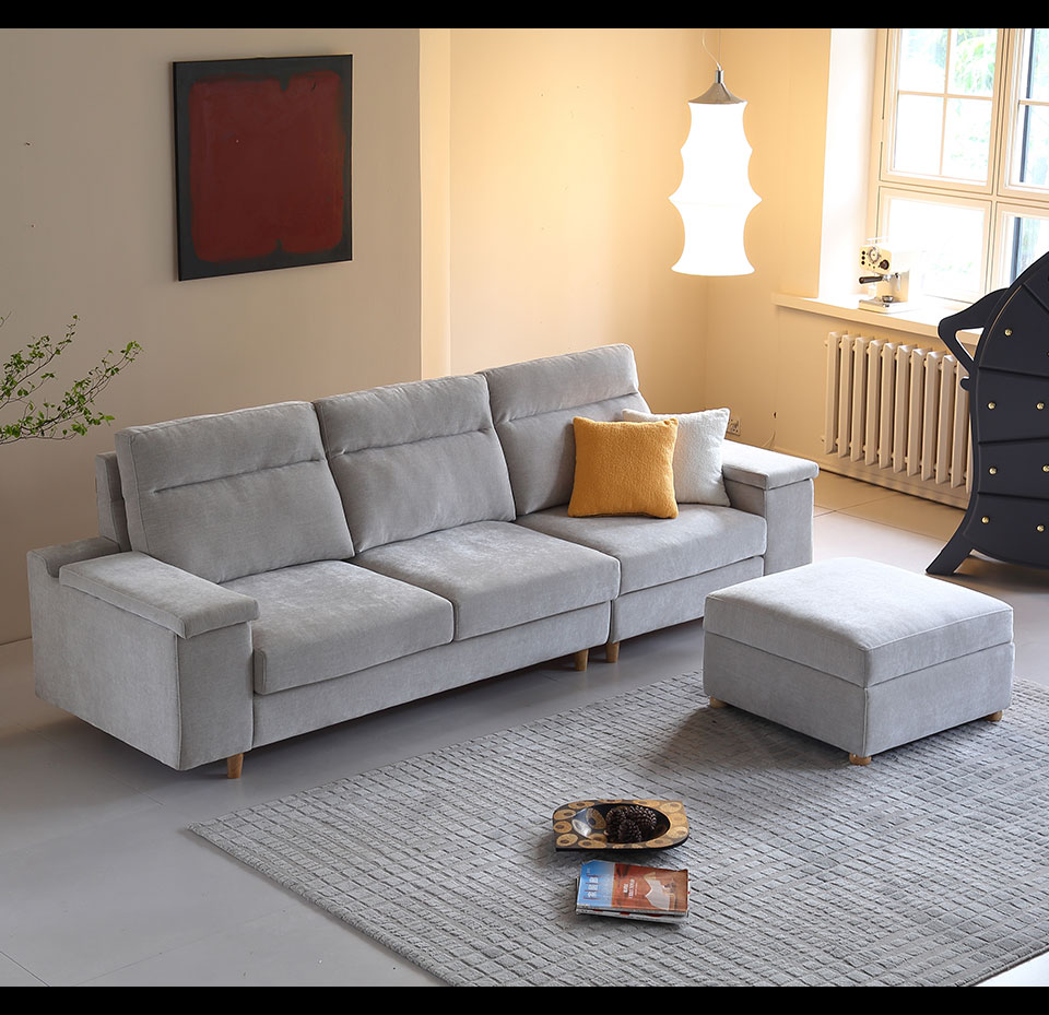 伊蓮諾L型布沙發為您的家居提供了更耐用且更方便的沙發家具選擇