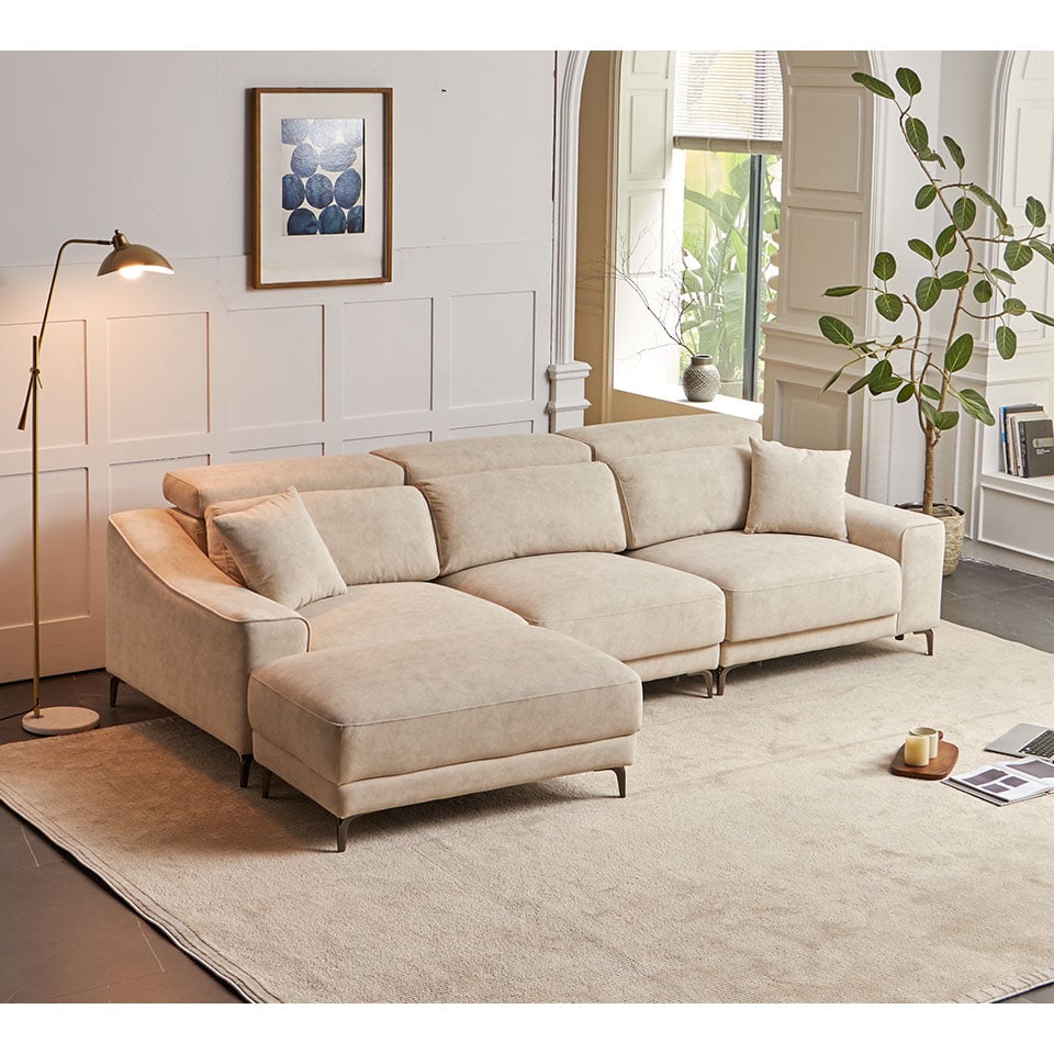 卡芮兒L型貓抓布沙發|輕鬆打造實用又耐用的家居生活 客廳佈置