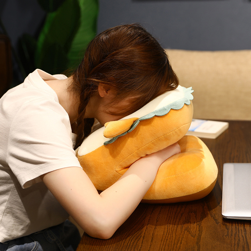 吐司造型午睡枕 趴睡枕