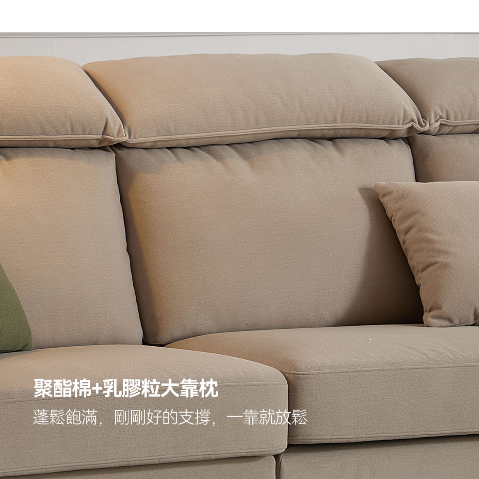 艾洛瓦貓抓布模組沙發|聚酯棉+乳膠粒大靠枕展示