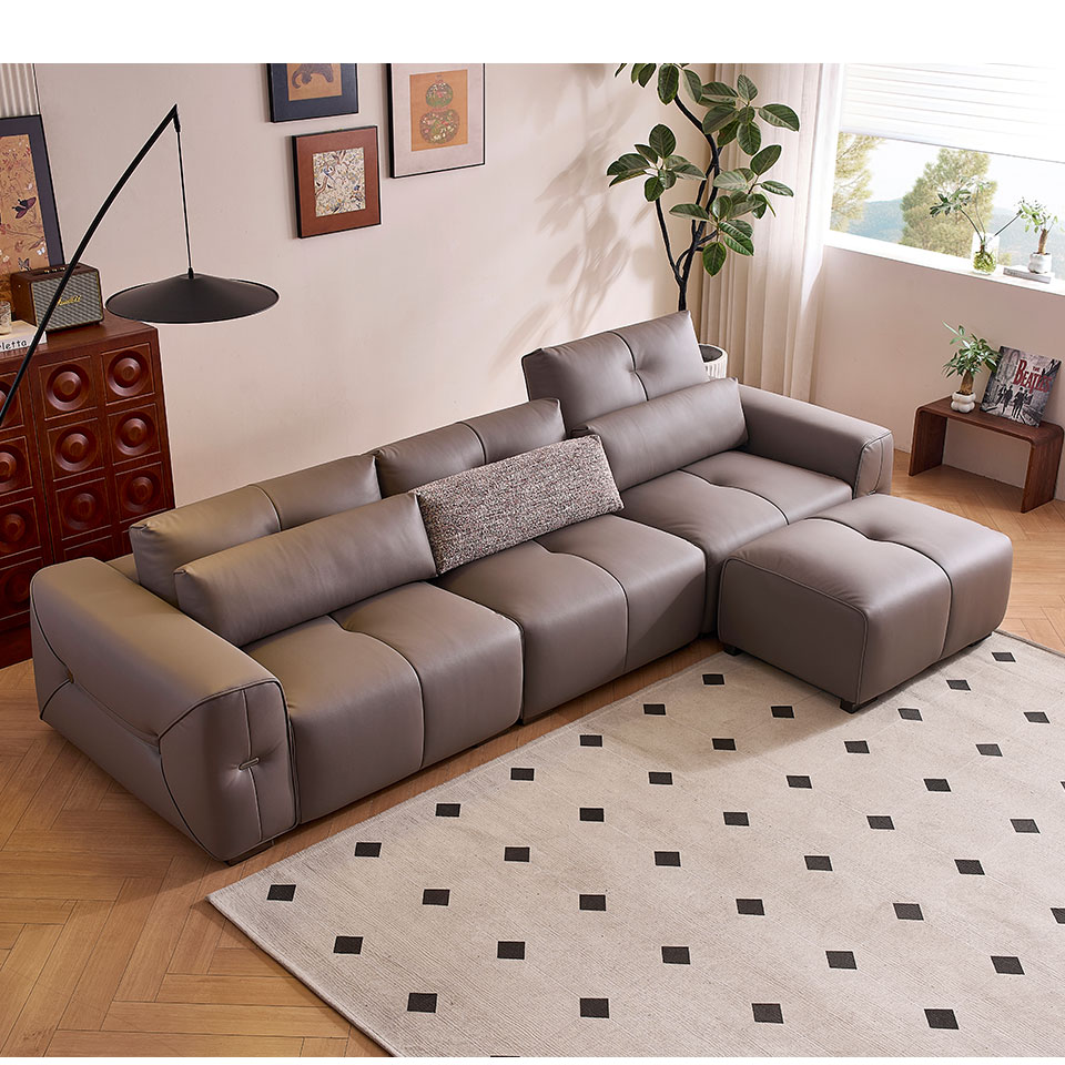 馬卡斯L型皮沙發｜適合重視質感與舒適度的家庭 客廳佈置
