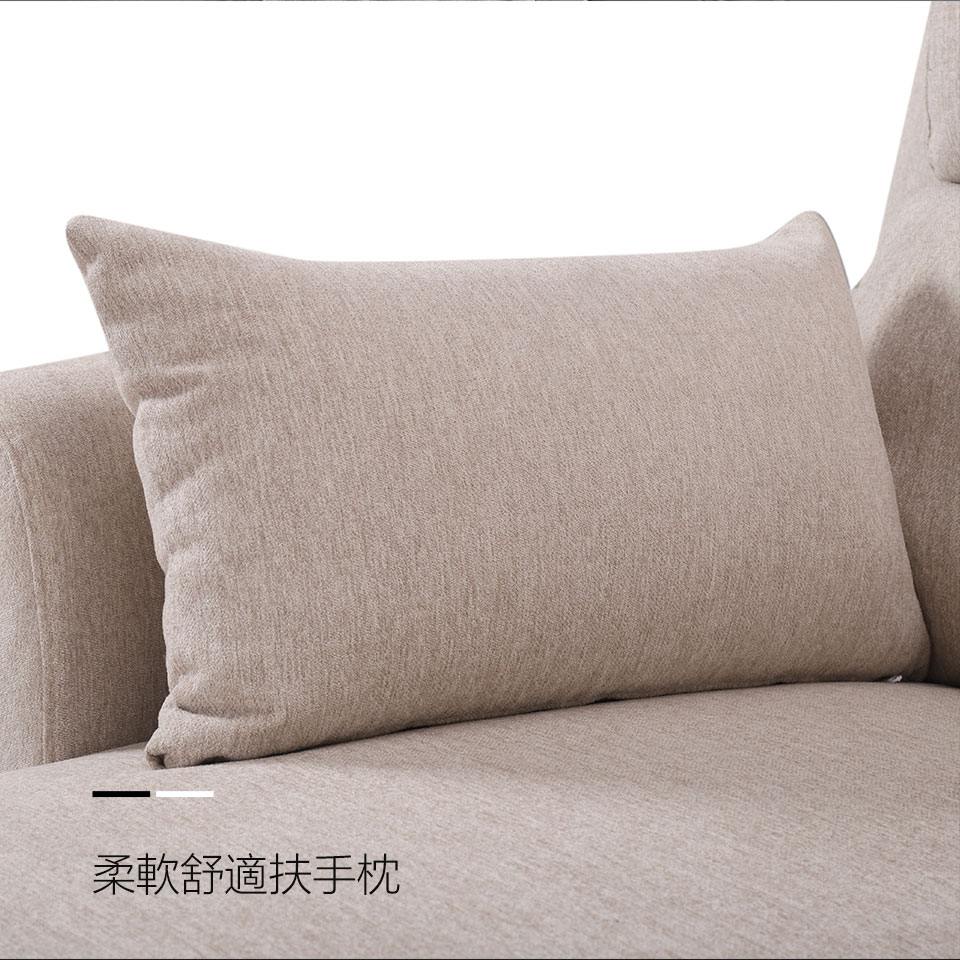 每組沙發搭贈隨機色扶手枕2個，柔軟好靠，營造居家溫馨與放鬆感