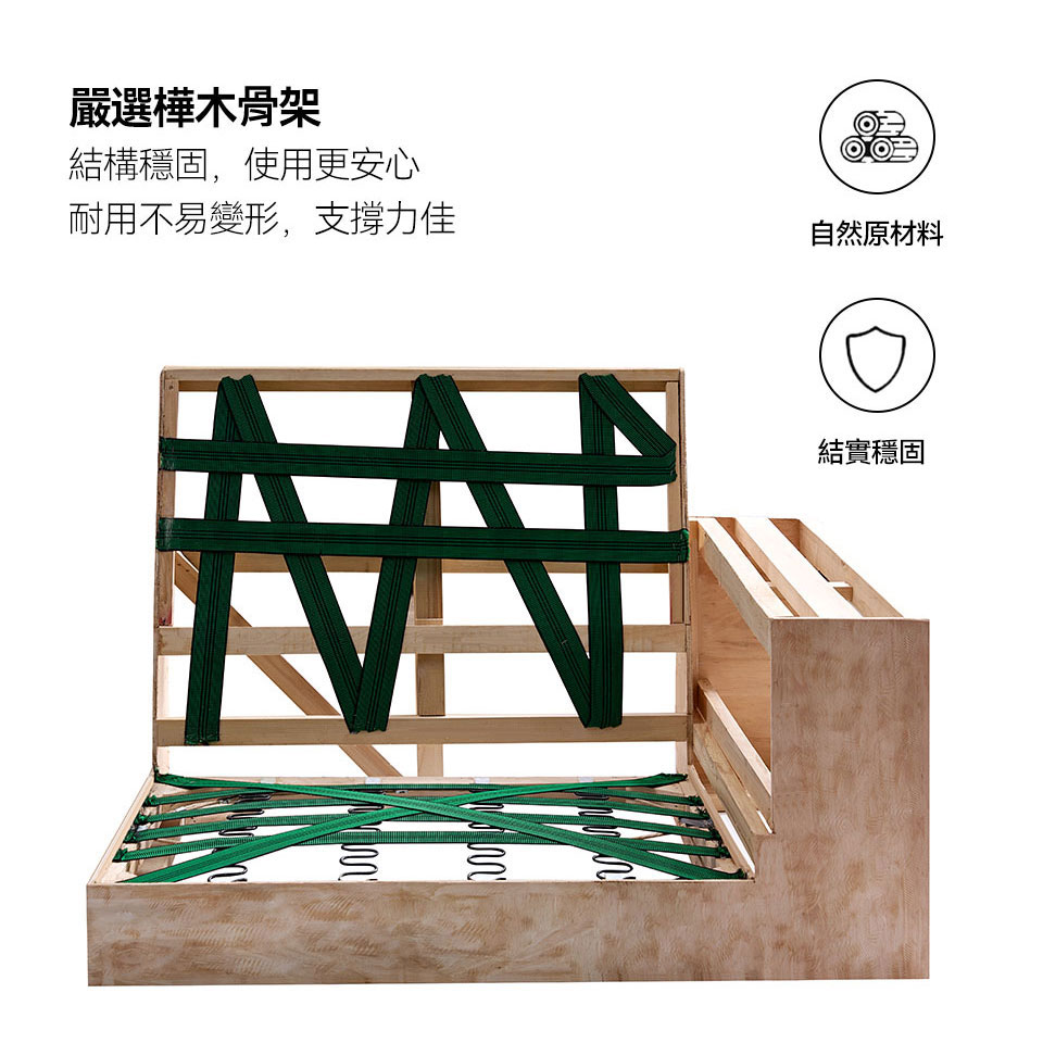 莫卡納貓抓布模組沙發|樺木骨架結構