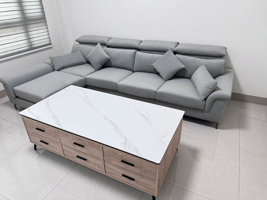 YKS 亞伯特L型貓抓皮沙發｜彰化社頭客人開箱實拍沙發｜擇木深耕系列熱銷款