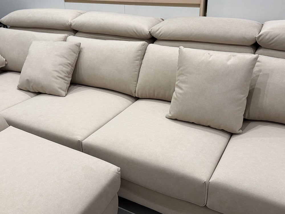 YKS 亞伯特L型貓抓布沙發｜高雄蔡小姐客人開箱實拍坐面｜擇木深耕系列