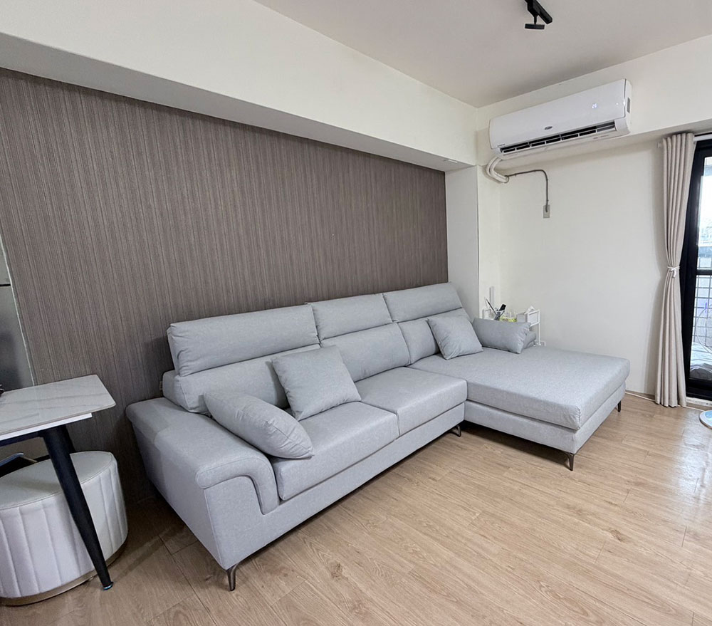 亞伯特L型貓抓布沙發｜台中西屯柯小姐客製入住實拍