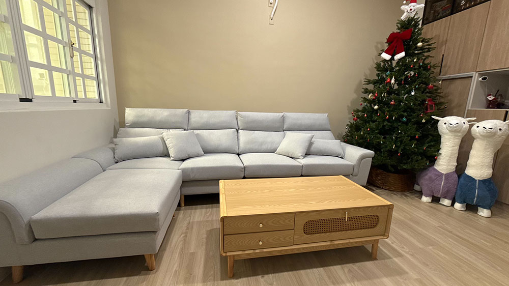 YKS 亞伯特L型布沙發(客製涼感布)∣雲林麥寮客人沙發開箱實拍-1 YKS 亞伯特L型布沙發(客製涼感布)|雲林麥寮客人開箱實拍客廳沙發|擇木深耕系列