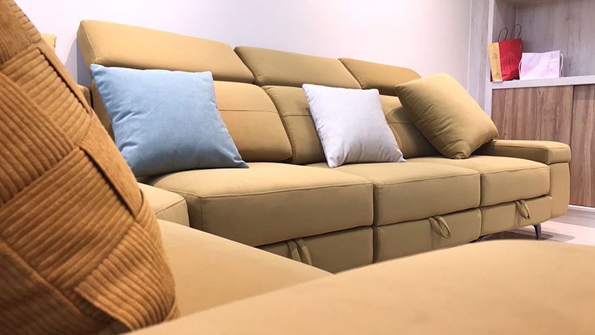 YKS 康拉德L型貓抓布沙發∣台中外埔開箱實拍-1 YKS 康拉德L型貓抓布沙發|台中黃先生姐實拍沙發側面放大|擇木深耕系列熱銷款