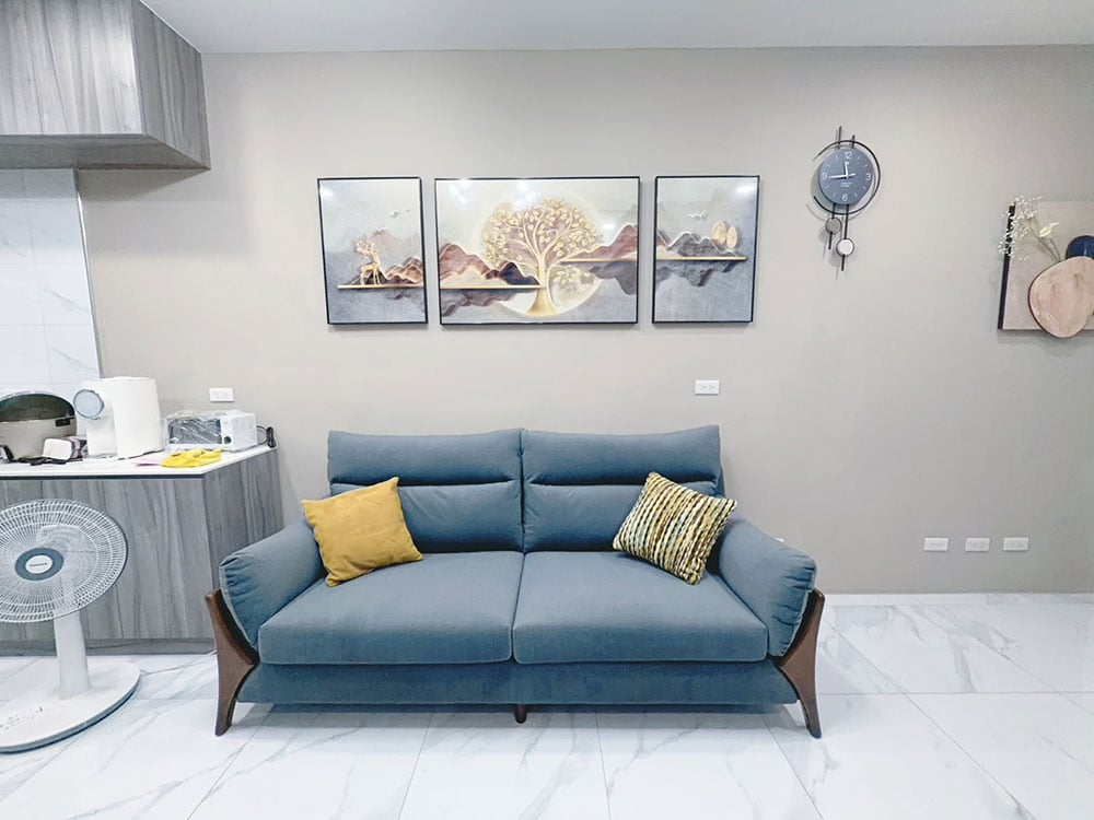 哥本哈根三人貓抓布沙發 客廳實拍