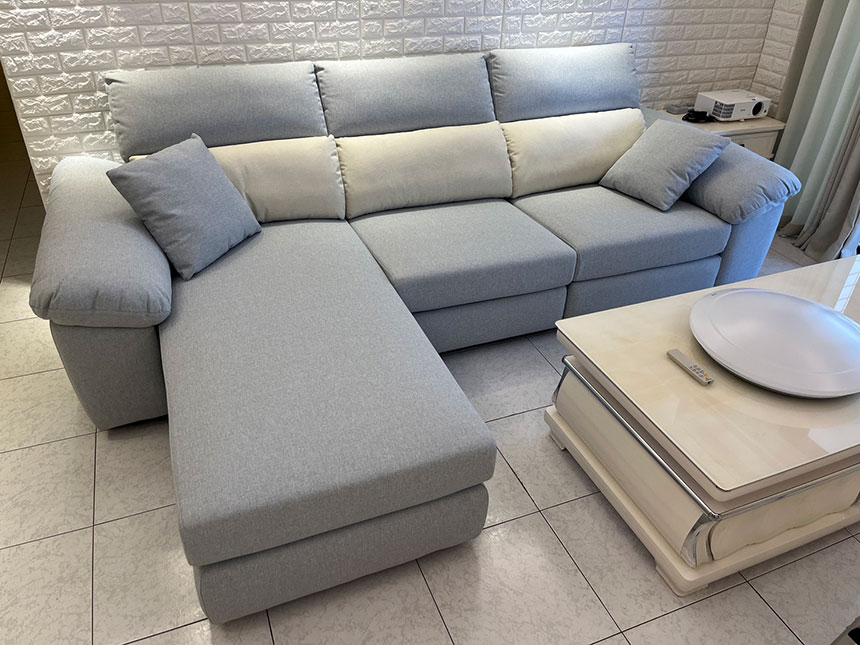 YKS 多麗絲L型涼感布沙發｜台南魏先生開箱實拍｜擇木深耕系列熱銷款