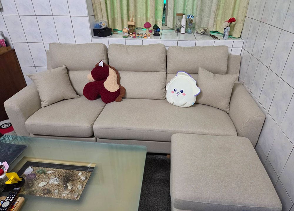 伊甸L型布沙發｜L型沙發客廳空間搭配實景｜YKS沙發