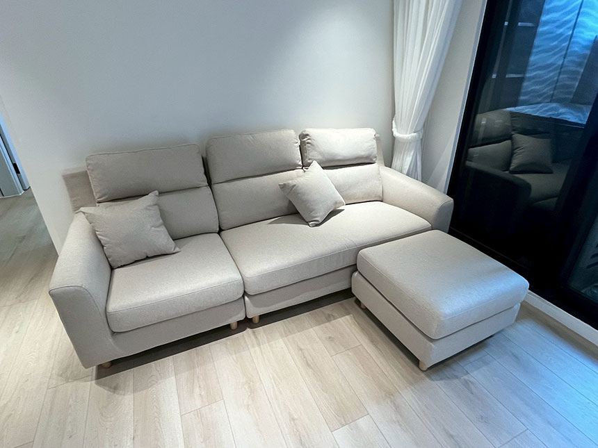 YKS 伊甸L型布沙發｜新竹客人客廳開箱實拍沙發｜擇木深耕系列熱銷款