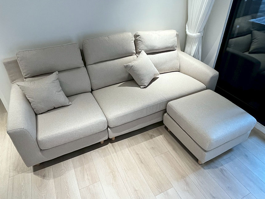 YKS 伊甸L型布沙發｜新竹客人開箱實拍沙發｜擇木深耕系列熱銷款