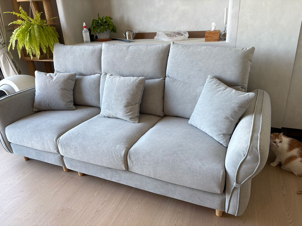 YKS 艾蜜麗 L 型貓抓布沙發∣新竹竹北客人沙發開箱實拍-1 YKS 艾蜜麗 L 型貓抓布沙發|新竹翁小姐開箱實拍沙發與貓咪|擇木深耕系列熱銷款