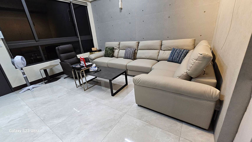 沙發開箱-喬納森L型耐磨皮沙發 沙發開箱-喬納森L型耐磨皮沙發