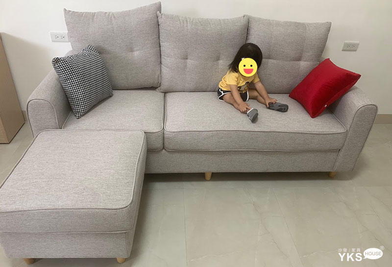 客人分享，YKS新玥L型布沙發，精緻小巧舒適