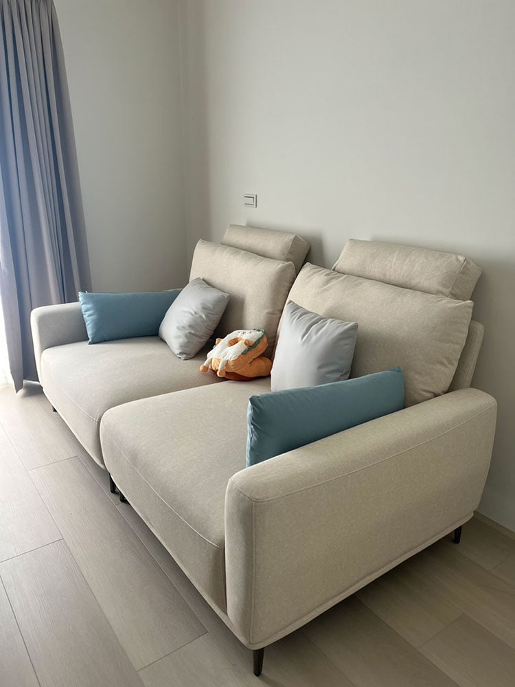 YKS 喬治亞三人座貓抓布沙發｜嘉義民雄自然光拍攝沙發｜擇木深耕系列熱銷款