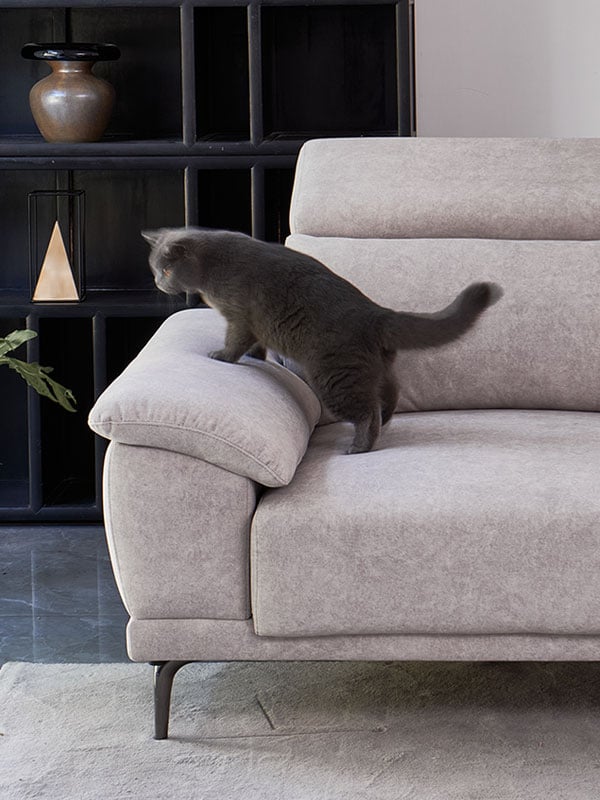 貓抓布沙發直式情境示意圖