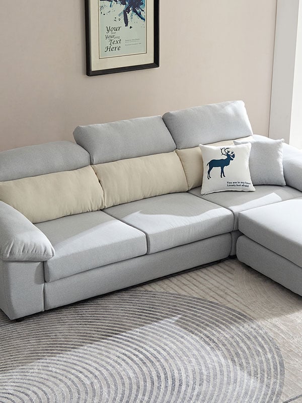 涼感布沙發直式情境示意圖