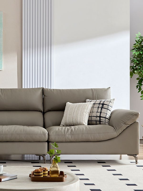 真皮沙發直式情境示意圖