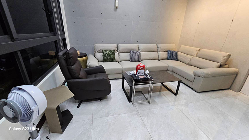 YKS 喬納森L型耐磨皮沙發｜屏東內埔開箱實拍沙發｜擇木深耕系列熱銷款