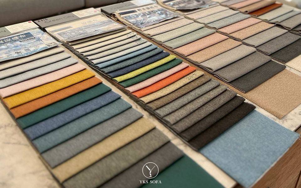 YKS高雄門市沙發布料展示 高雄門市沙發布料展示與貓抓布材質比較