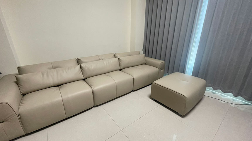 YKS 馬卡斯L型皮沙發｜彰化大村客人開箱實拍沙發｜擇木深耕系列熱銷款