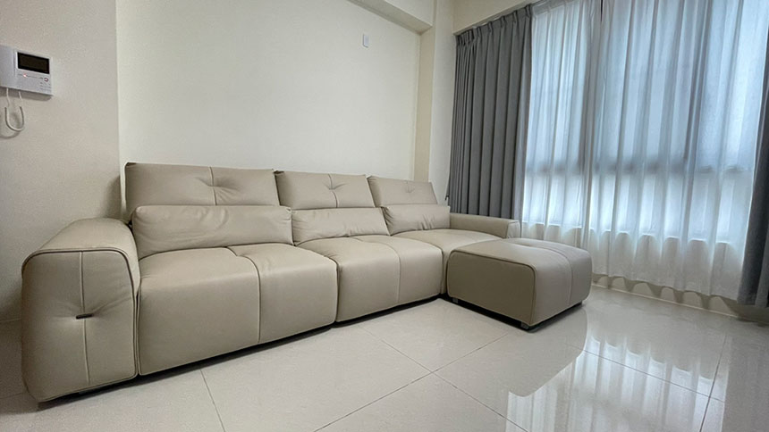 YKS 馬卡斯L型皮沙發｜彰化大村開箱實拍沙發｜擇木深耕系列熱銷款