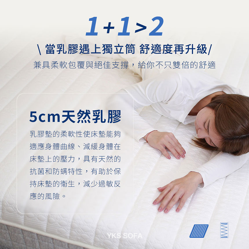 改善睡眠品質的完美選擇：乳膠床墊+獨立筒推薦