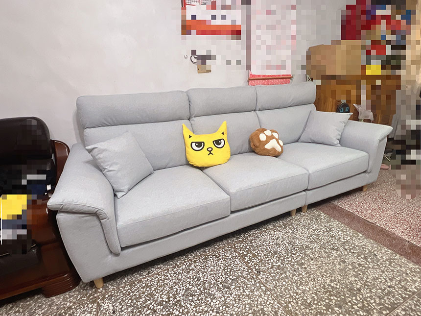 YKS 蕾貝卡一字型涼感布沙發∣竹北客人沙發開箱實拍-2 YKS 蕾貝卡一字型涼感布沙發|新竹新豐客人開箱實拍沙發|擇木深耕系列熱銷款