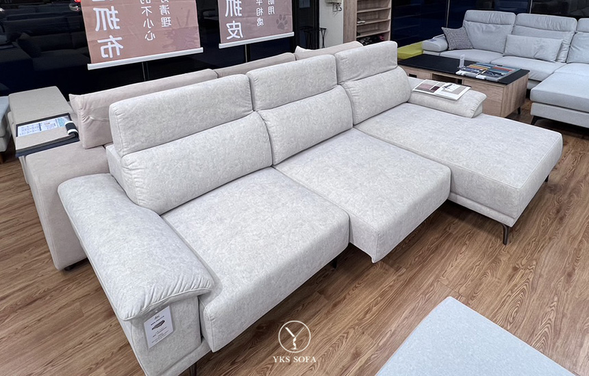 YKS SOFA竹北門市∣曼德爾L型貓抓布沙發